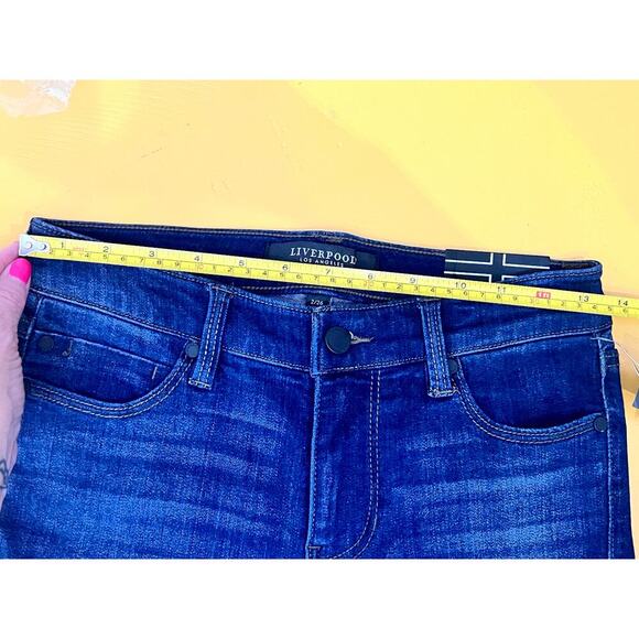 Liverpool Los Angeles Dark Wash Denim Jean Ankle Cuff Size 2/26 - Picture 9 of 11